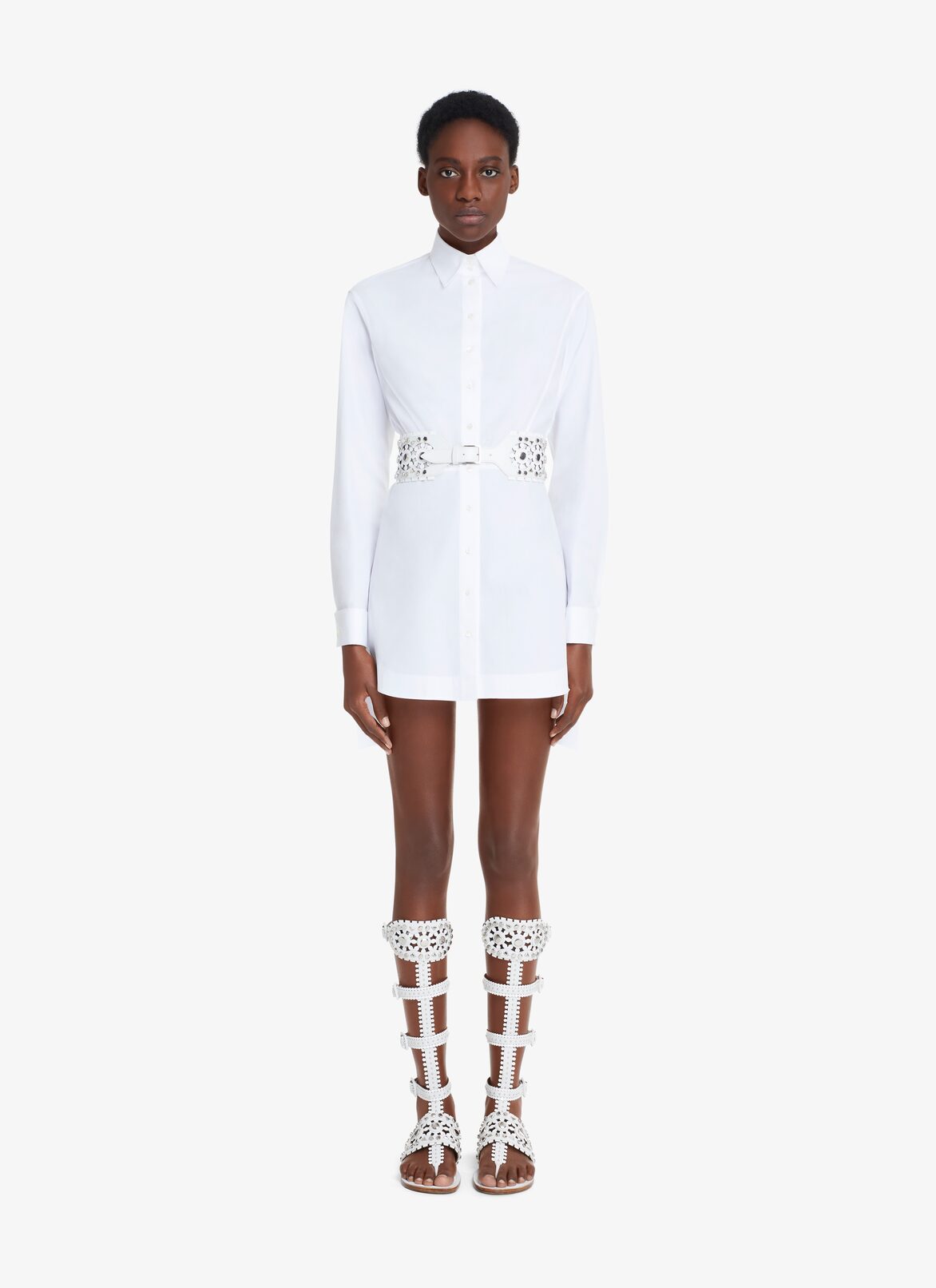 EDITION 1986 POPELINE FITTED SHIRT ALAÏA WHITE EDITION 1986 POPELINE FITTED SHIRT